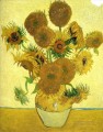 Still Life Vase with Fifteen Sunflowers Vincent van Gogh Impressionism Flowers